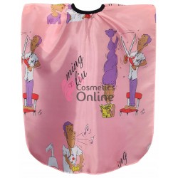 Pelerina de tuns  pentru copii cu desen COP06CC Pink